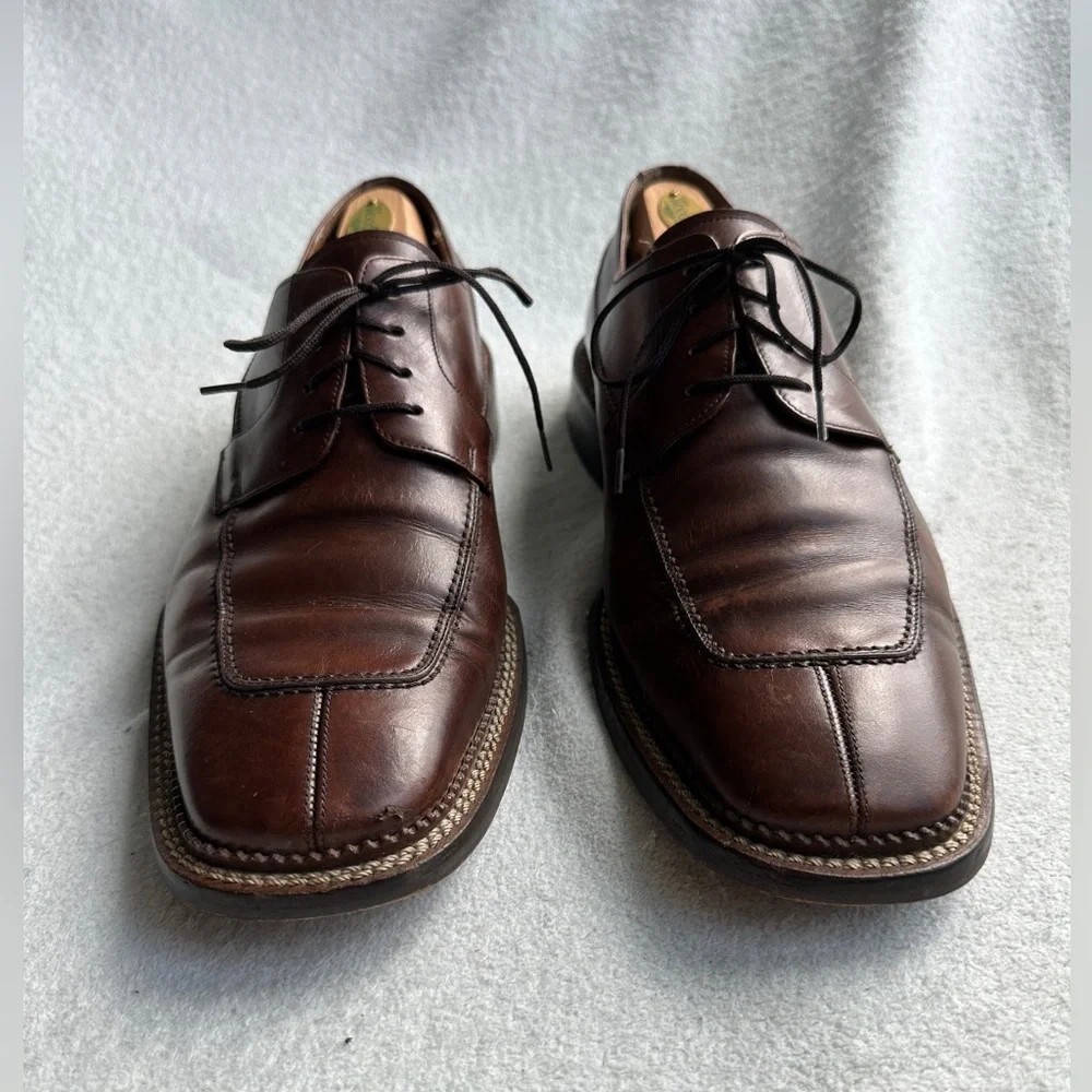 Mezlan Split-Toe Apron Leather Oxfords  Brown dress shoes‎ 11 M